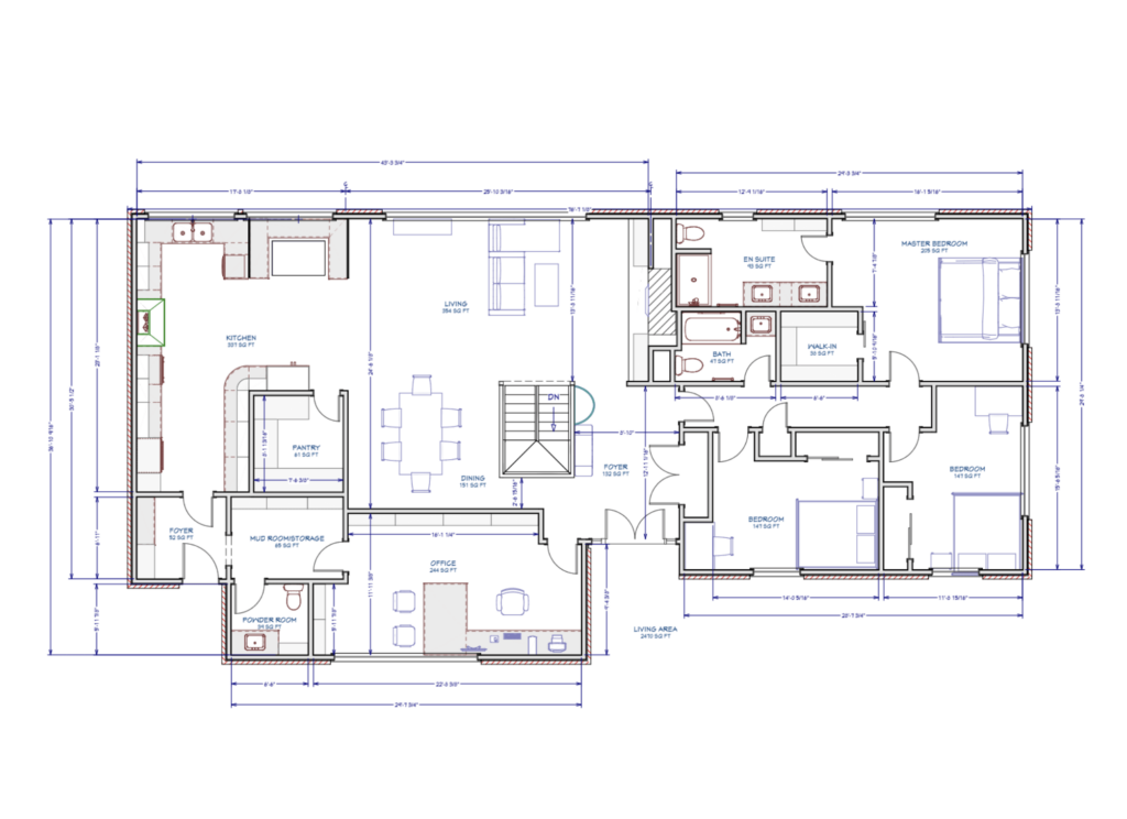 Home renovation pre-construction permit and zoning drawing